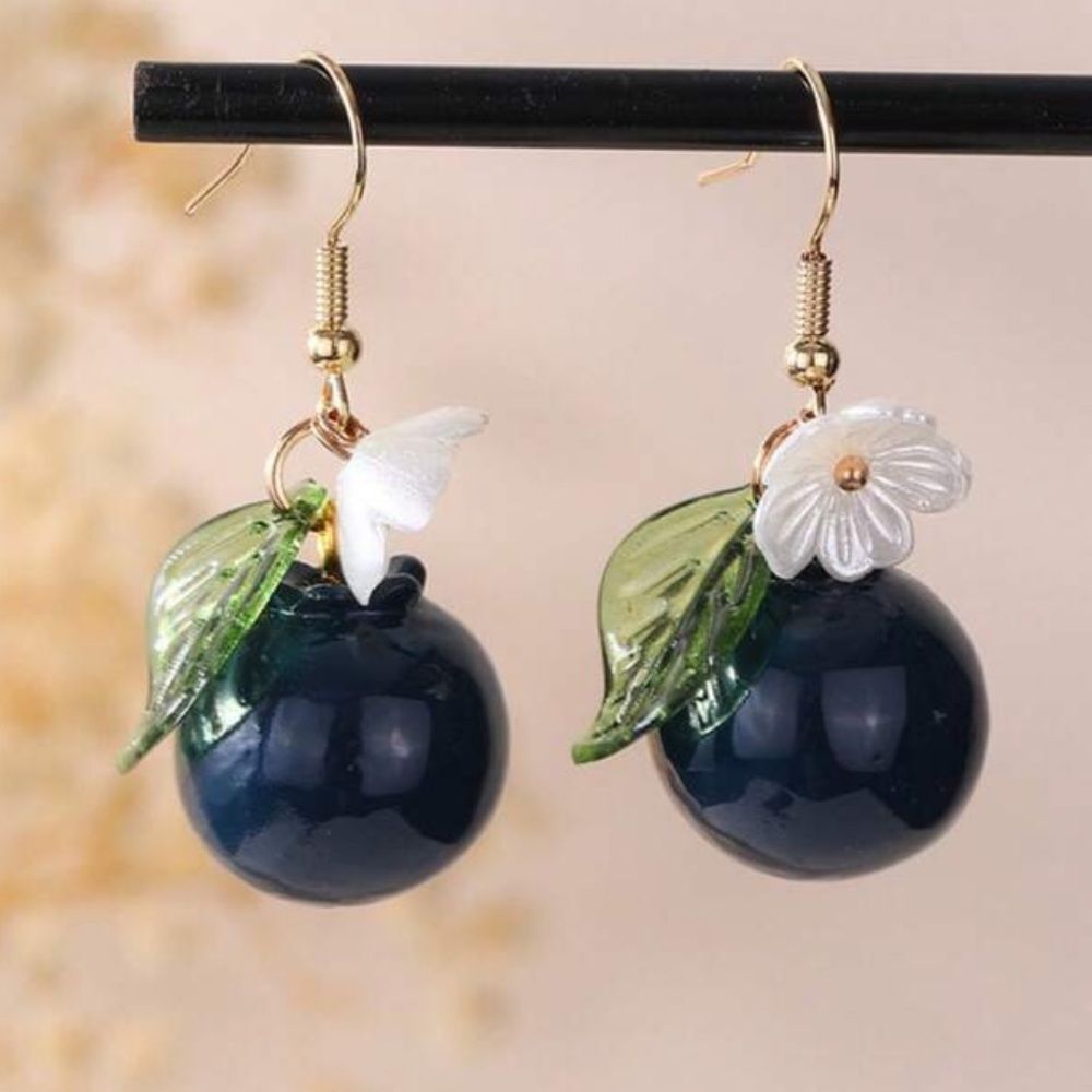 Blueberry Drop Earrings N1251